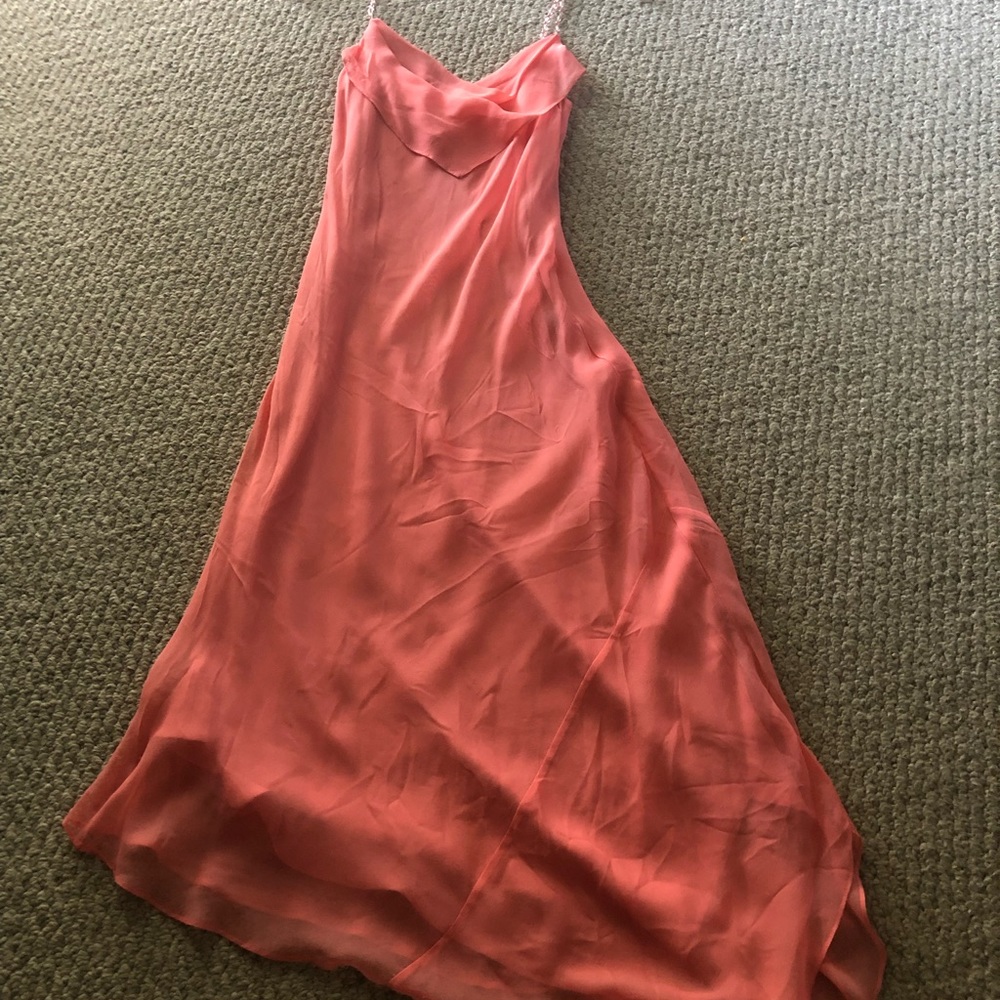 Coral sleeveless dress